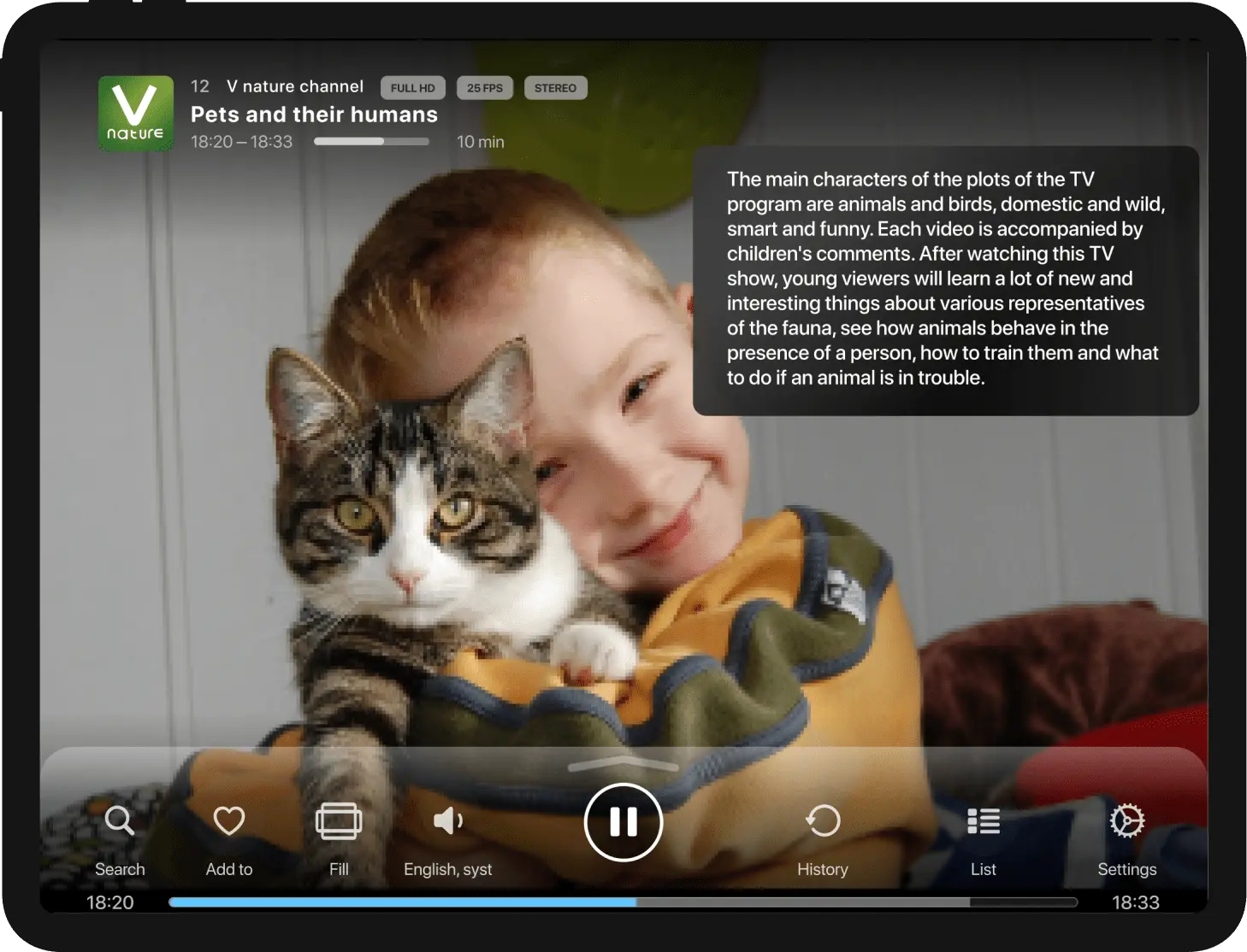 IPTV ott player for iOS (iPad)